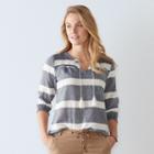 Women's Sonoma Goods For Life&trade; Smocked Popover Top, Size: Large, Dark Blue