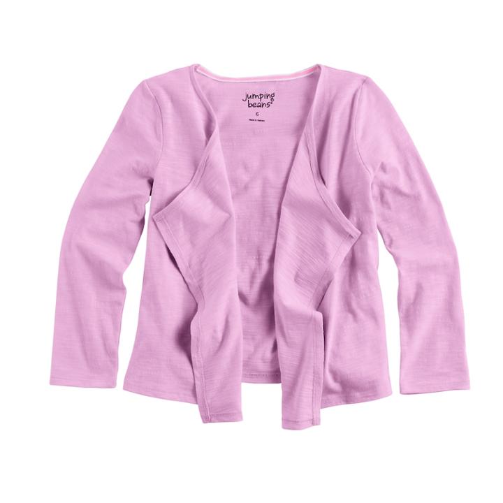 Girls 4-10 Jumping Beans&reg; Open Front Cardigan, Size: 7, Brt Purple