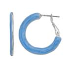 Blue Nickel Free Hoop Earrings, Women's