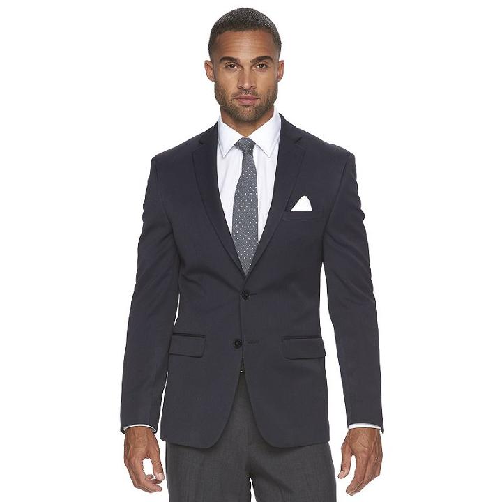 Big & Tall Van Heusen Slim-fit Flex Blazer, Men's, Size: 56 Long, Blue (navy)