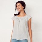 Women's Lc Lauren Conrad Love, Lauren Pleated Top, Size: Xxl, Natural