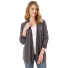Women's Apt. 9&reg; French Terry Flyaway Cardigan, Size: Xl, Dark Grey