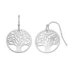 Lc Lauren Conrad Openwork Tree Of Life Disc Drop Earrings, Women's, Silver