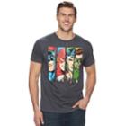 Big & Tall Justice League Faces Tee, Men's, Size: 4xb, Grey (charcoal)