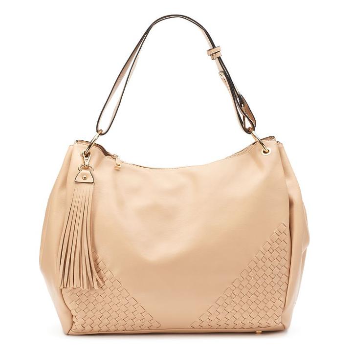 Mellow World Kimberly Woven Slouchy Convertible Hobo, Women's, Beig/green (beig/khaki)