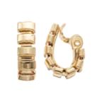 Napier Rectangle Nickel Free Clip-on U-hoop Earrings, Women's, Gold