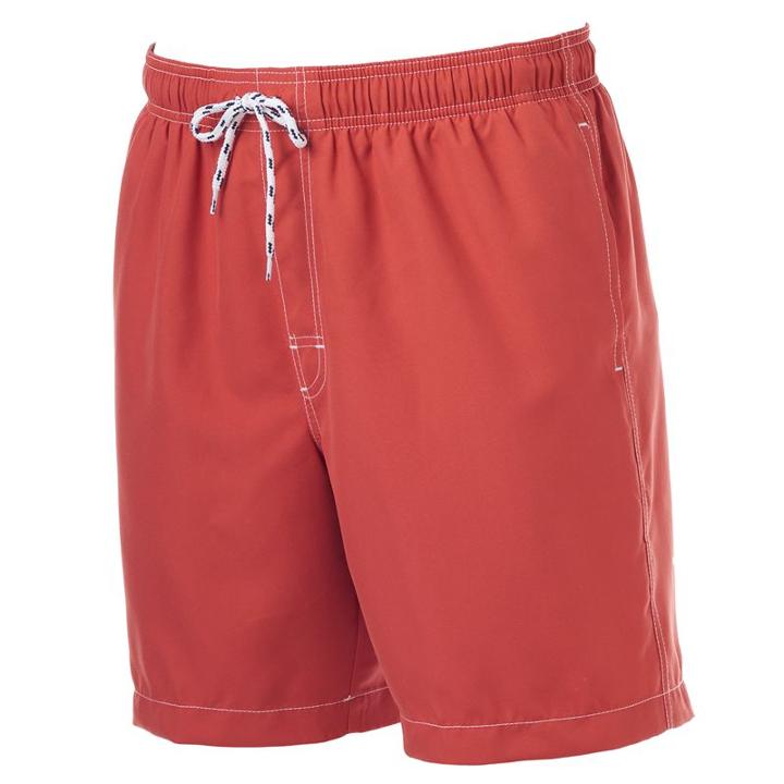 Big & Tall Croft & Barrow&reg; Solid Microfiber Volley Swim Trunks, Men's, Size: 3xb, Med Red