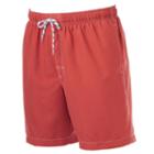 Big & Tall Croft & Barrow&reg; Solid Microfiber Volley Swim Trunks, Men's, Size: 3xb, Med Red