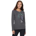 Women's Sonoma Goods For Life&trade; Graphic Crewneck Tee, Size: Small, Dark Grey