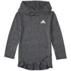 Girls 7-16 Adidas Ruffled Space Dyed Melange Hoodie Sweatshirt, Size: Medium, Oxford