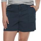 Plus Size Sonoma Goods For Life&trade; Utility Shorts, Women's, Size: 22 W, Dark Blue