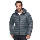 Men's Columbia Elm Ridge Hooded Puffer Jacket, Size: Large, Light Grey