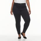 Plus Size Utopia By Hue Denim Leggings, Women's, Size: 2xl, Grey Other