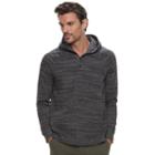 Men's Marc Anthony Slim-fit Texture-striped Henley Hoodie, Size: Xl, Oxford