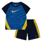 Boys 4-7 Nike Raglan Tee & Mesh Shorts Set, Boy's, Size: 7, Blue (navy)