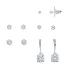 Apt. 9&reg; Cubic Zirconia Round Stud & Drop Earring Set, Women's, Silver