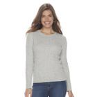Petite Croft & Barrow&reg; Cable Knit Sweater, Women's, Size: Xl Petite, Light Grey