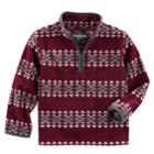 Boys 4-12 Oshkosh B'gosh&reg; Tribal 1/4 Zip Pullover Fleece Top, Size: 5, Red (burgundy)