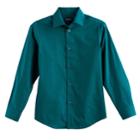 Boys 8-20 Chaps Houndstooth Button-down Shirt, Size: 18-20, Green Oth