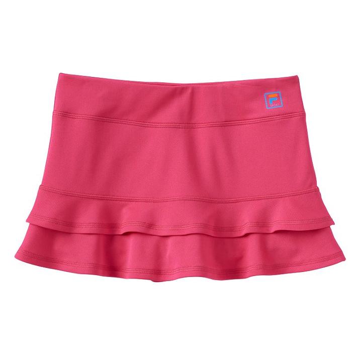 Girls 7-16 Fila Sport&reg; Tiered Ruffle Skort, Girl's, Size: L(14), Med Pink