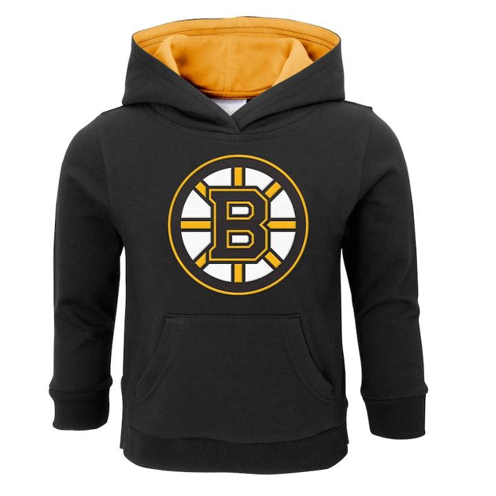 Boys 4-7 Boston Bruins Prime Pullover Fleece Hoodie, Size: M(5/6), Black