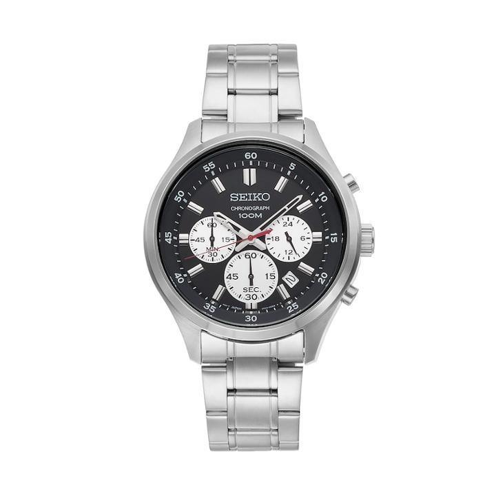 Seiko Men's Stainless Steel Chronograph Watch - Sks593, Size: Large, Silver