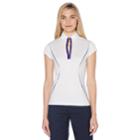 Women's Grand Slam Cap Sleeve Golf Polo, Size: Medium, White