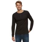 Men's Apt. 9&reg; Soft Touch Slubbed Henley, Size: Medium, Black