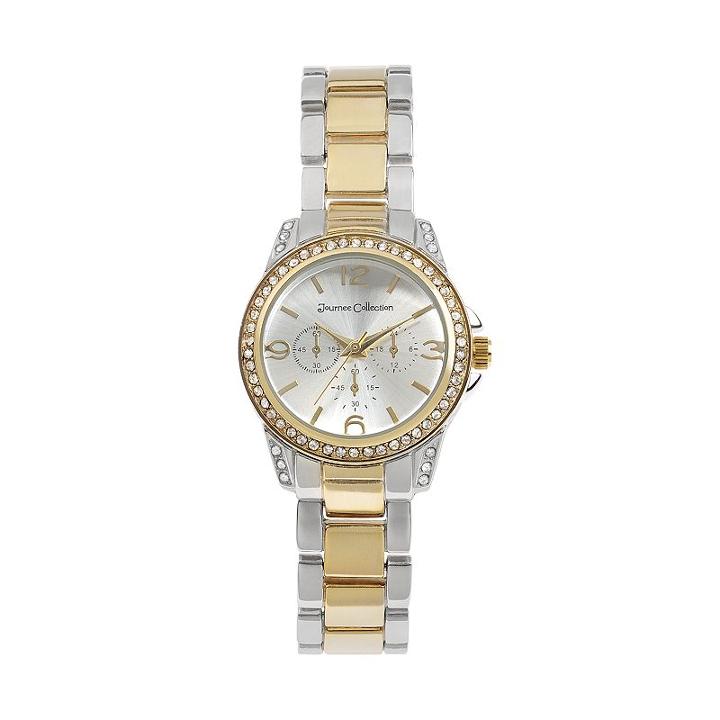 Journee Collection Women's Two Tone Stainless Steel Watch, Multicolor