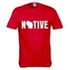Men's Wisconsin Native Tee, Size: Xl, Dark Red
