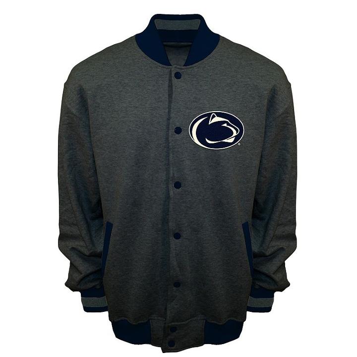 Men's Franchise Club Penn State Nittany Lions Classic Fleece Jacket, Size: Small, Grey