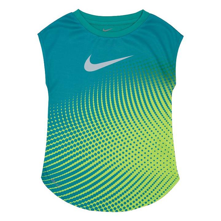 Girls 4-6x Nike Dri-fit Dotted Tee, Girl's, Size: 6, Med Green