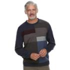 Men's Haggar Classic-fit Colorblock Fine-gauge Crewneck Sweater, Size: Large, Med Blue
