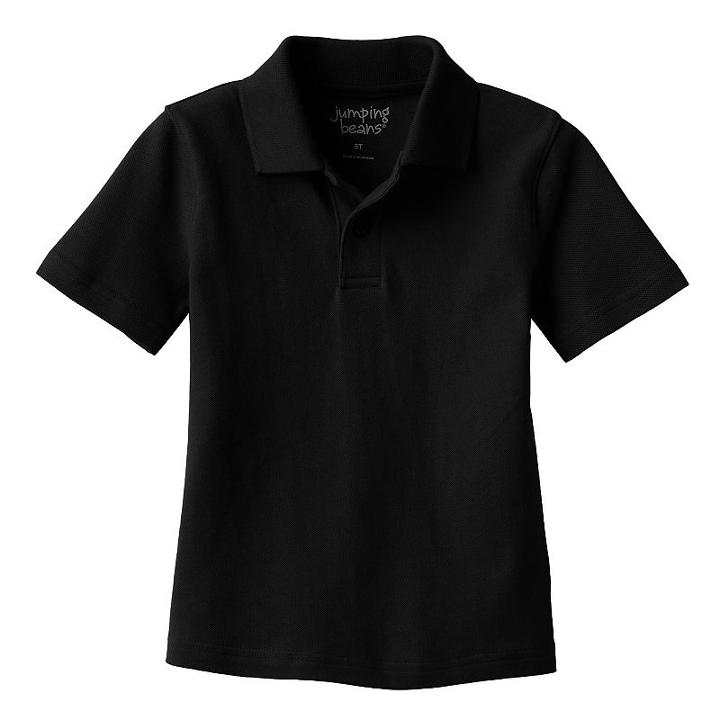 Boys 4-10 Jumping Beans&reg; Pique Short Sleeve Polo, Boy's, Size: 10, Black