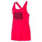Women's Puma Essential Sweat Selfie Repeat Graphic Tank, Size: Small, Red