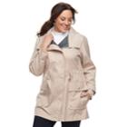Plus Size Women's Weathercast Hooded Performance Anorak Jacket, Size: 1xl, Yellow