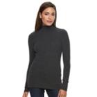 Women's Apt. 9&reg; Ribbed Turtleneck Sweater, Size: Small, Black