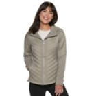 Women's Be Boundless Hooded Mixed-media Jacket, Size: Small, Beige