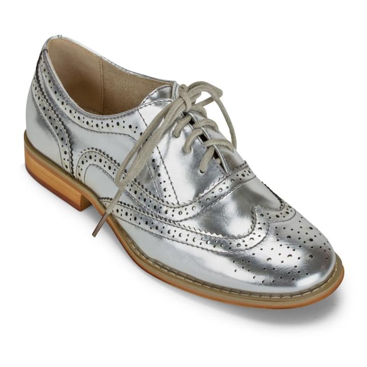 Wanted Babe Women's Wingtip Shoes, Size: 6.5, Silver