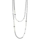 Simply Vera Vera Wang Simulated Pearl & Bead Long Necklace, Women's, White