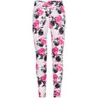 Girls 7-16 Converse Floral Athletic Leggings, Size: Large, White
