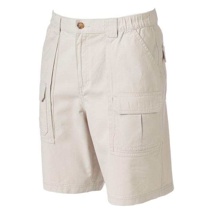 Men's Croft & Barrow&reg; Relaxed-fit Side-elastic Cargo Shorts, Size: 34, Lt Beige