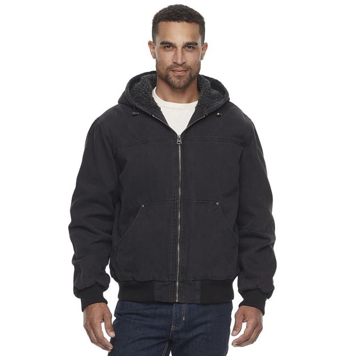 Men's Levi's&reg; Sherpa-lined Workwear Bomber Jacket, Size: Xl, Black
