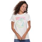 Juniors' Nirvana Logo Tee, Teens, Size: Xs, Black