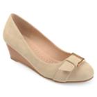 Journee Collection Graysn Women's Wedges, Size: Medium (8.5), Lt Beige