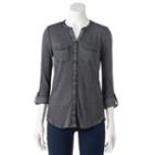 Women's Sonoma Goods For Life&trade; Ribbed Top, Size: Medium, Black