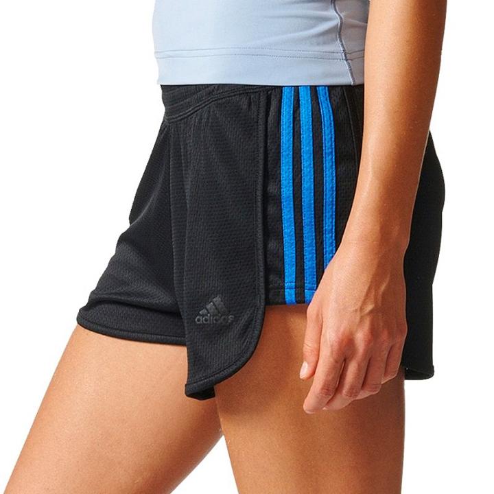 Women's Adidas Striped Knit Shorts, Size: Small, Black