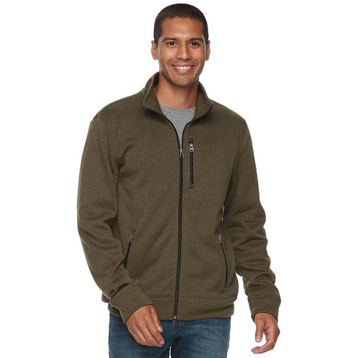 Men's Sonoma Goods For Life&reg; Classic-fit Fleece Sweater, Size: Medium, Green