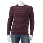 Men's Sonoma Goods For Life&trade; Striped Crewneck Sweater, Size: Xxl, Med Red