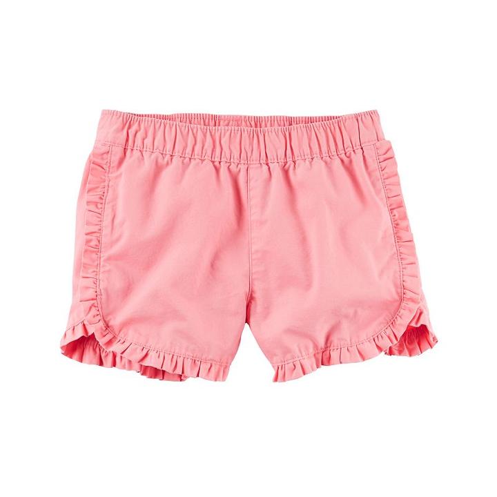 Girls 4-8 Carter's Solid Ruffle Shorts, Girl's, Size: 6x, Pink